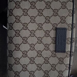 Gucci Beige and Brown Patterned Messenger Bag